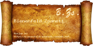 Bienenfeld Zsanett névjegykártya